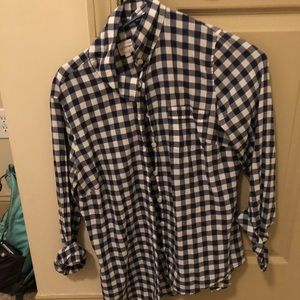 Blue plaid J crew shirt